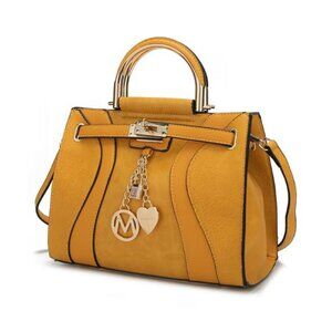 MKF COLLECTION Mia K Cassia Vegan Leather Satchel Handbag, Magnetic Snap